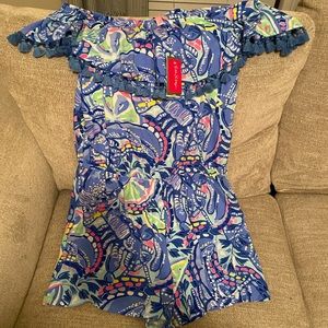 NWT lilly pulitzer off shoulder romper